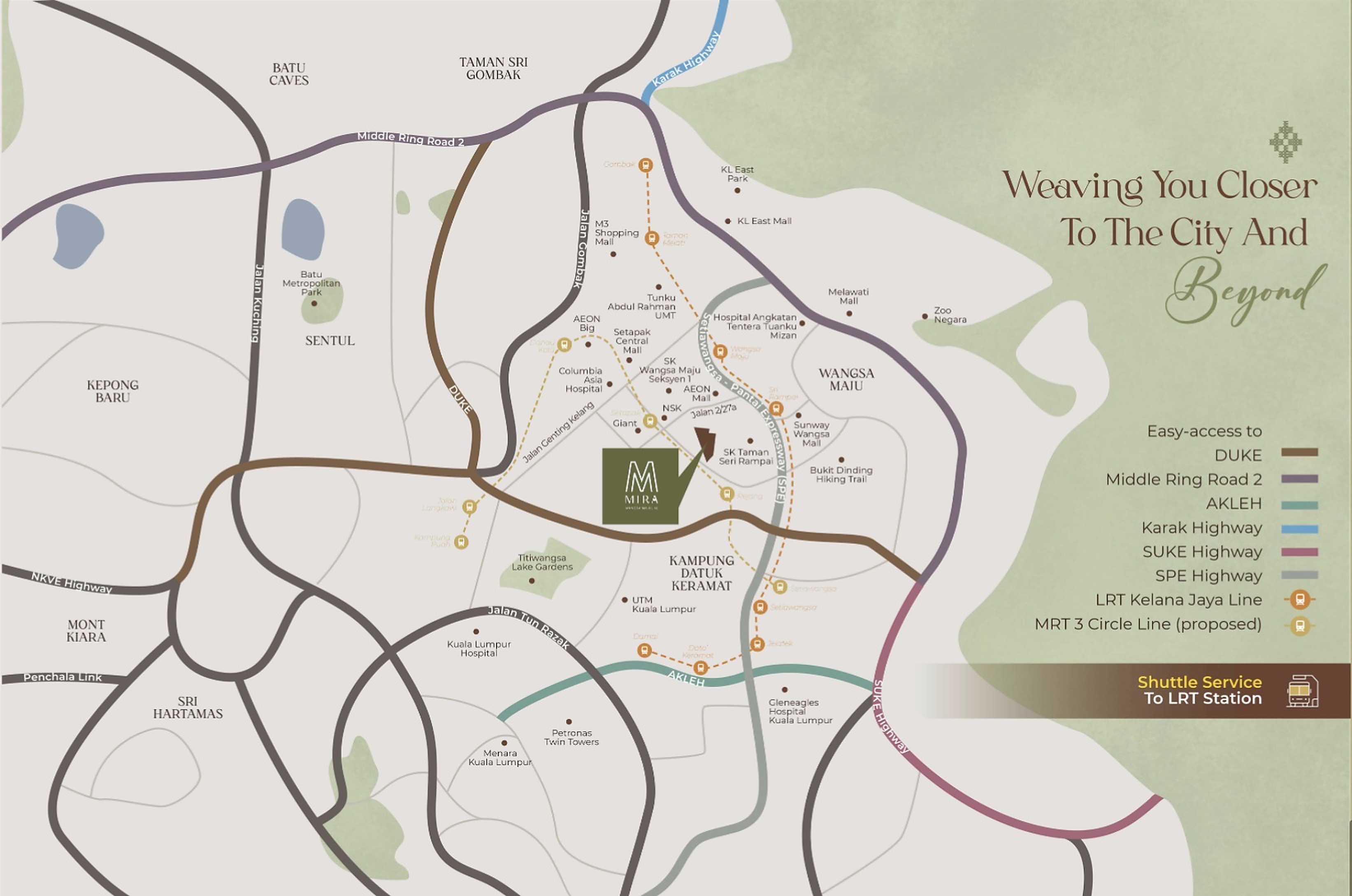 M Mira Wangsa Maju location and connectivity map